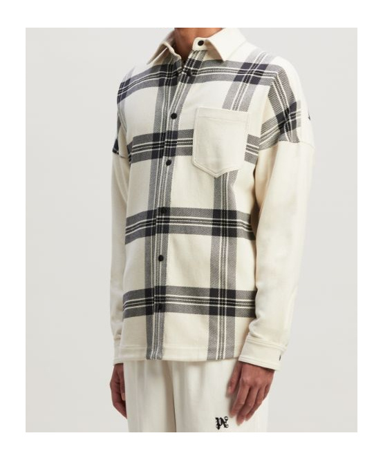 Palm Angels Clour-block Panelled Design Jacket In White