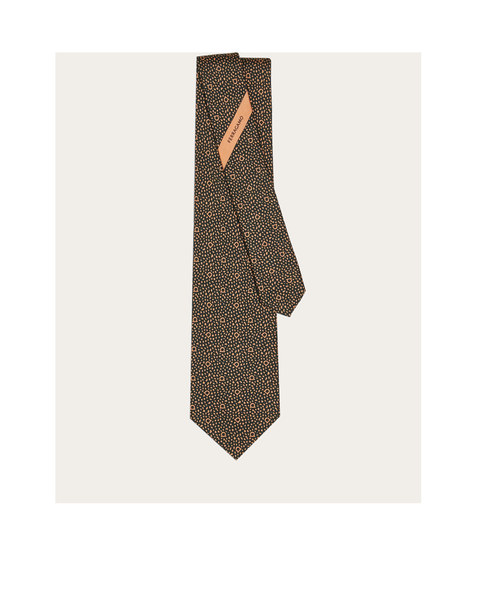 Ferragamo Patterned Tie In Black
