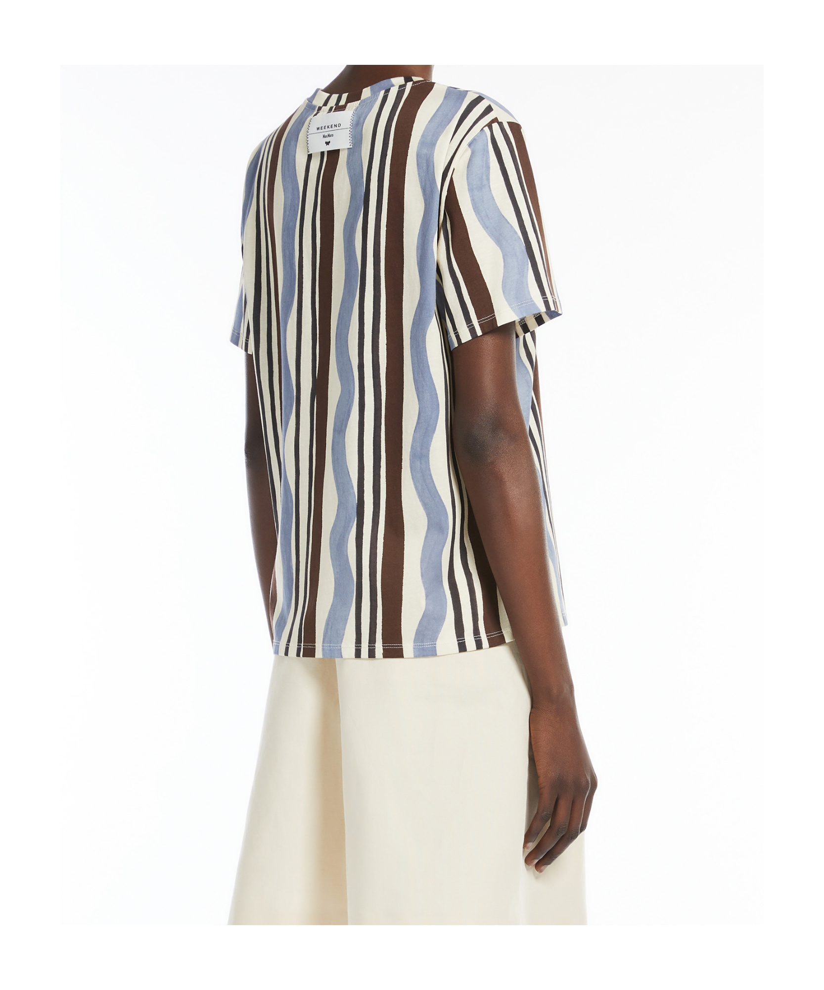 Weekend Max Mara Printed Jersey T-shirt In White