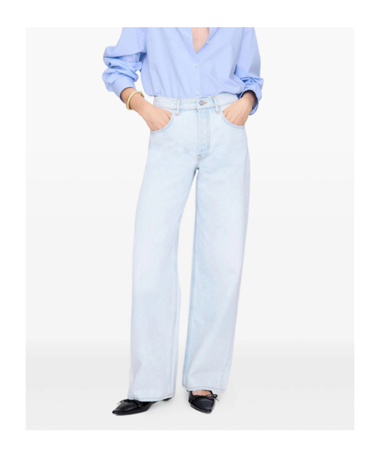 Anine Bing Denim Wide-leg Jeans In Blue