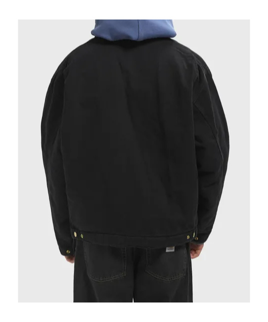 Carhartt Work In Progress Detroit Organic Cotton Canvas Jacket In Black