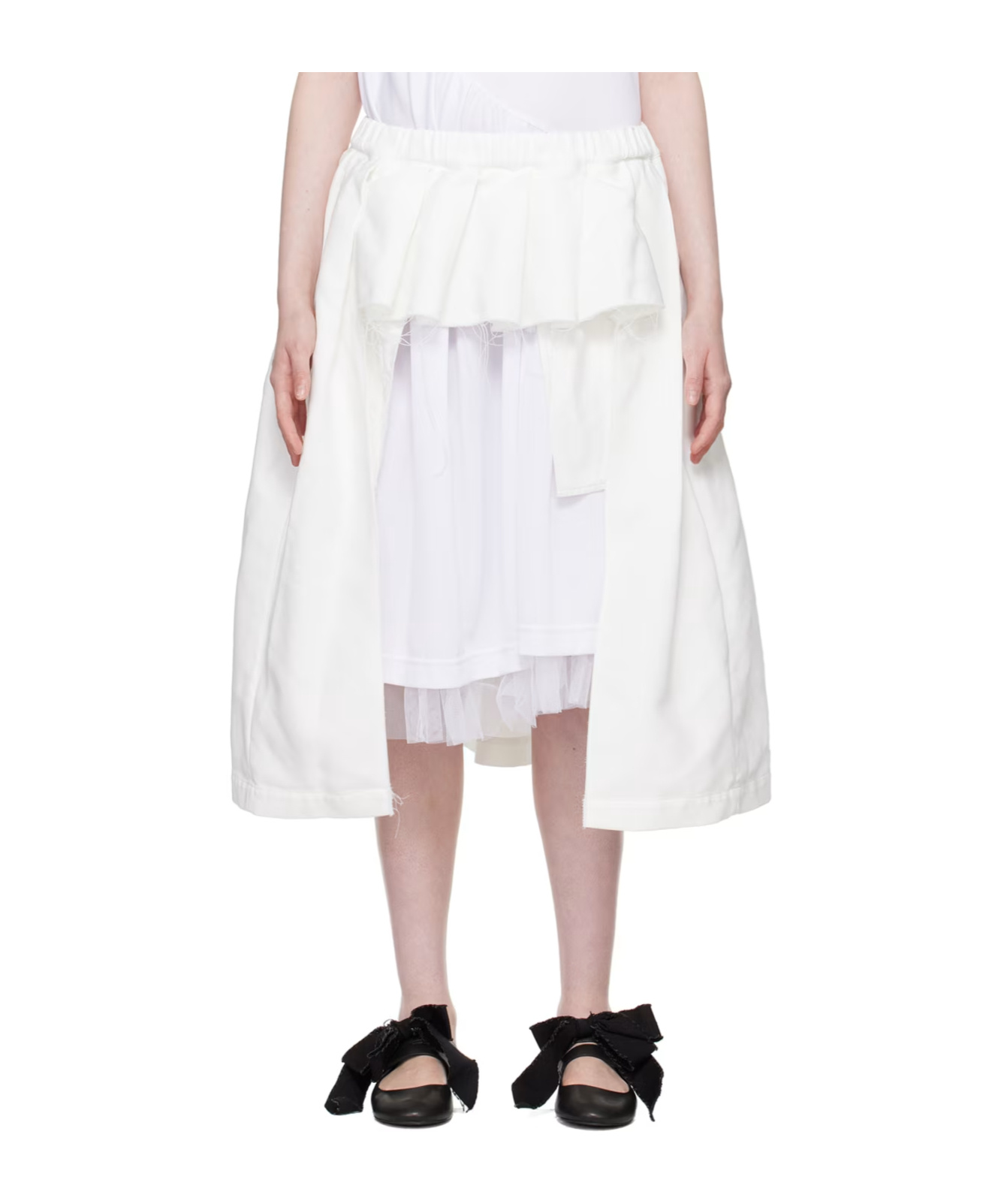 COMME DES GARÇONS ELASTIC WAIST HOLLOW SKIRT