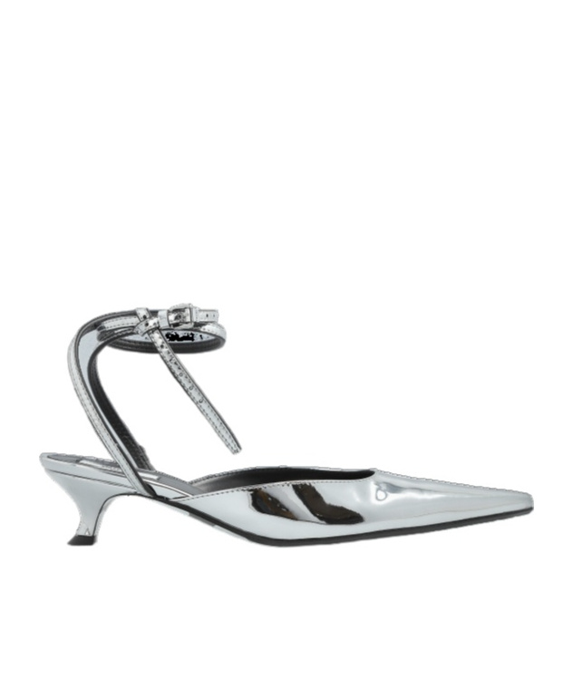 Moschino Metallic Pumps In Gray
