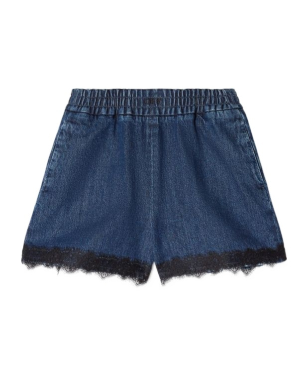 Off-white Lace-detailing Shorts In Blue