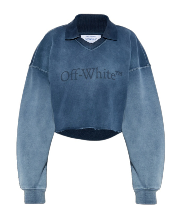 Off-white Long-sleeved Tops In Blue