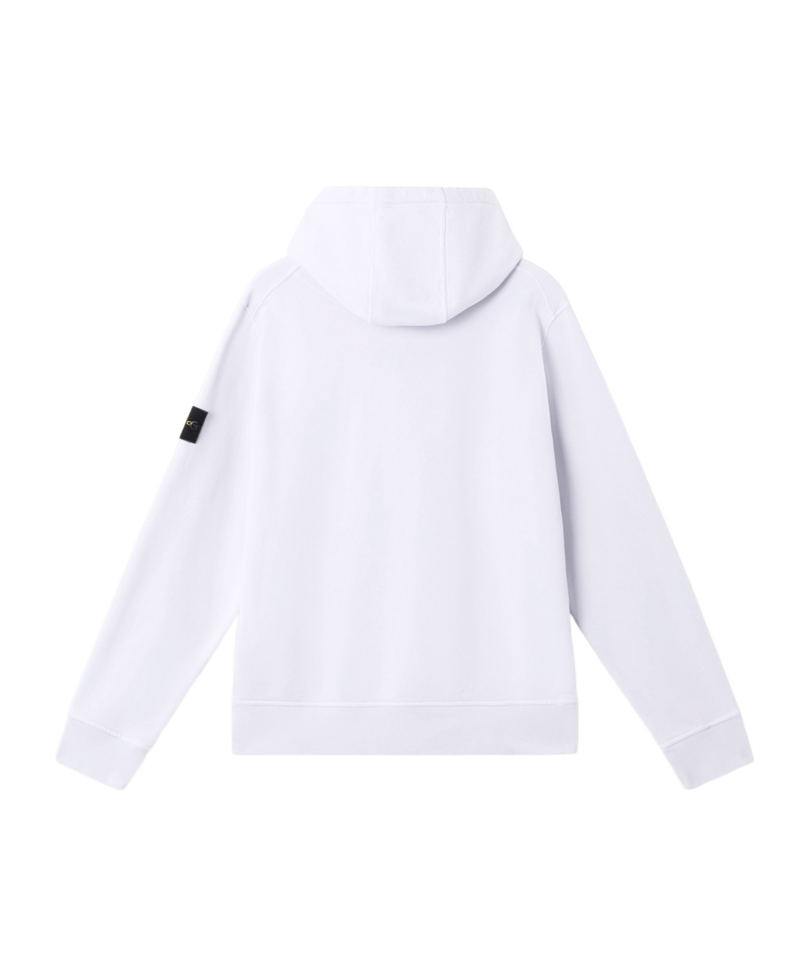 Stone Island Regular-fit Hooded Sweatshirt With Pouch Pocket In White