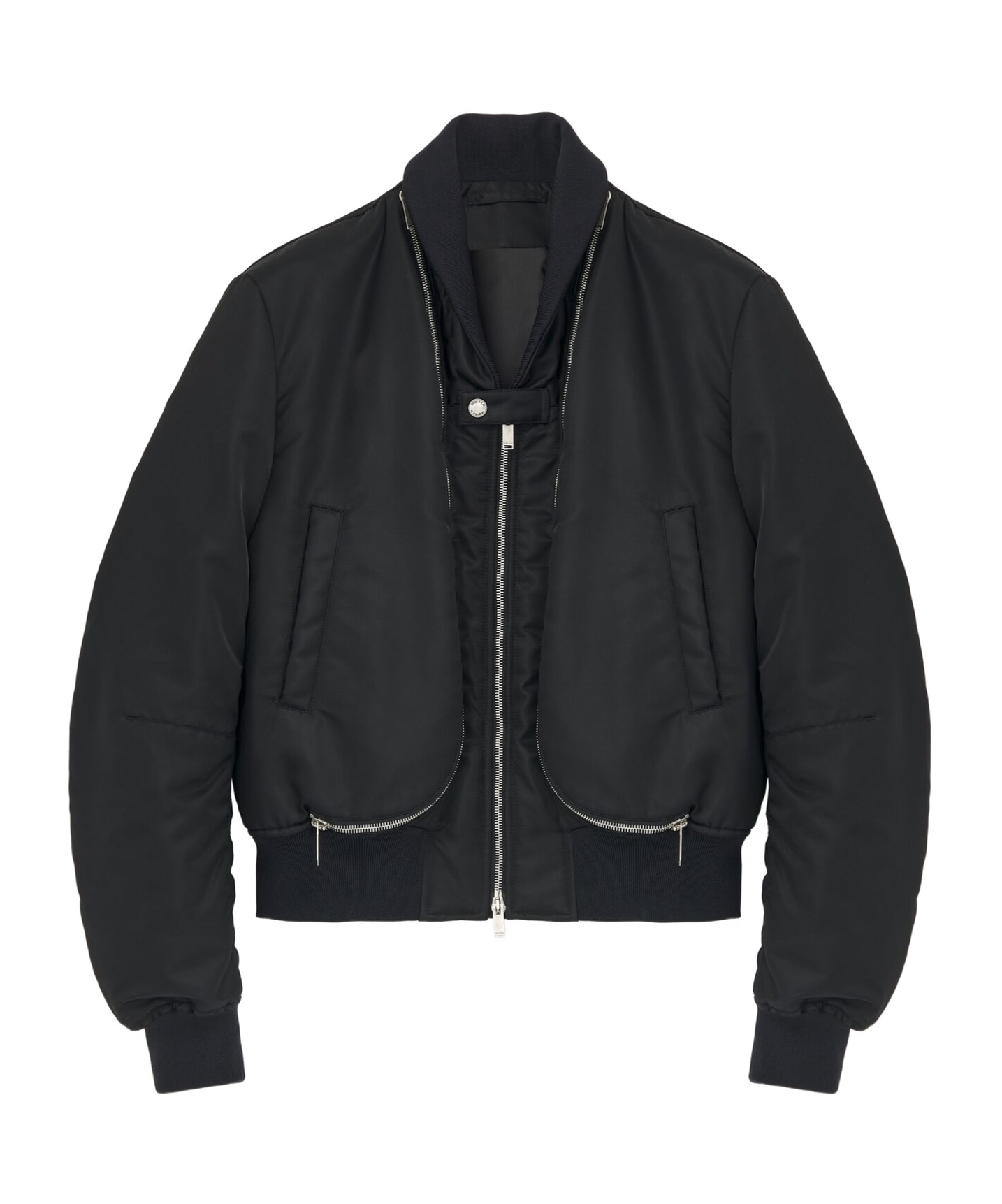 Alexander Mcqueen Mcqueen Technical Crop Bomber Jacket In Black
