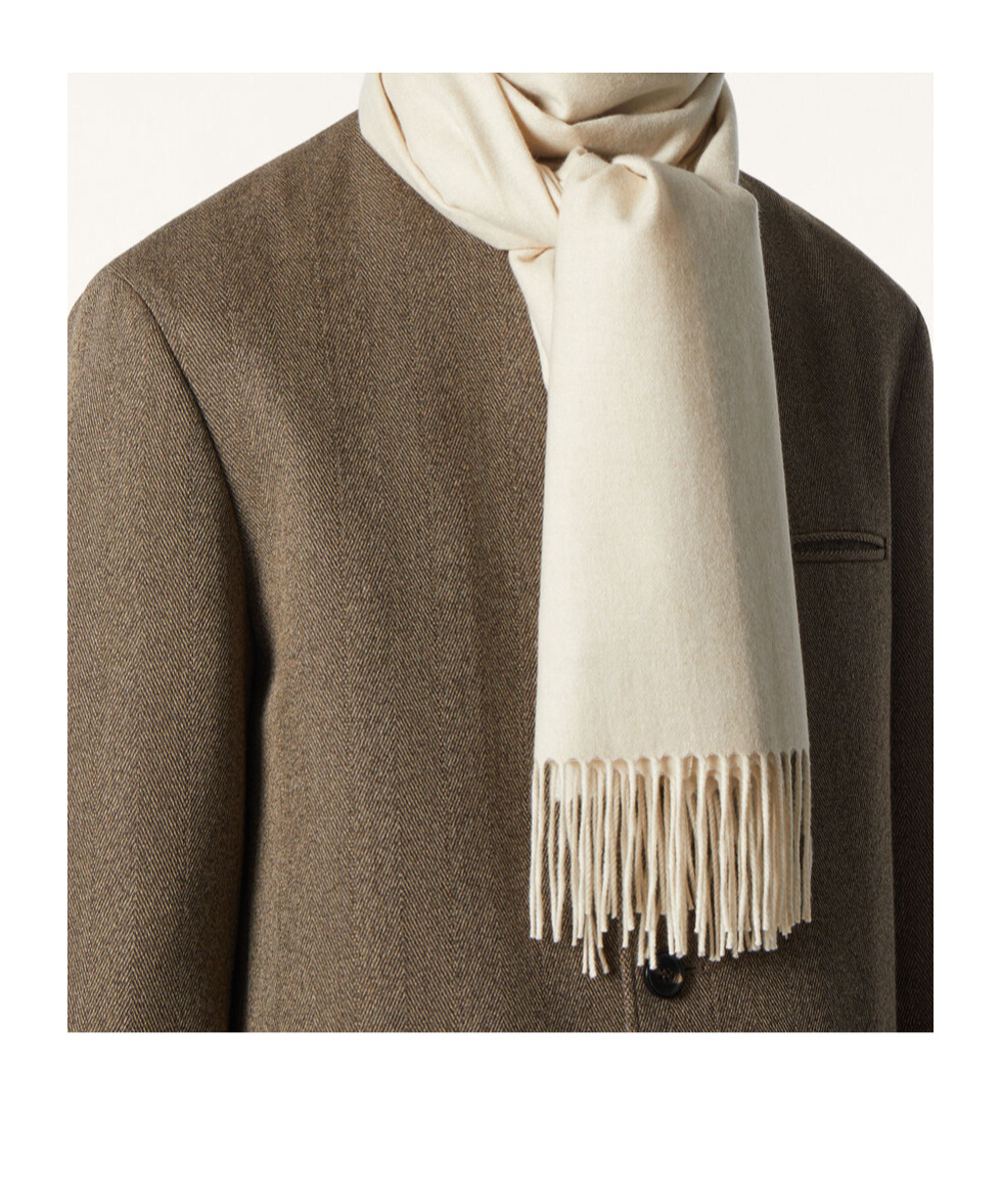 Loro Piana Fringed Scarf In White