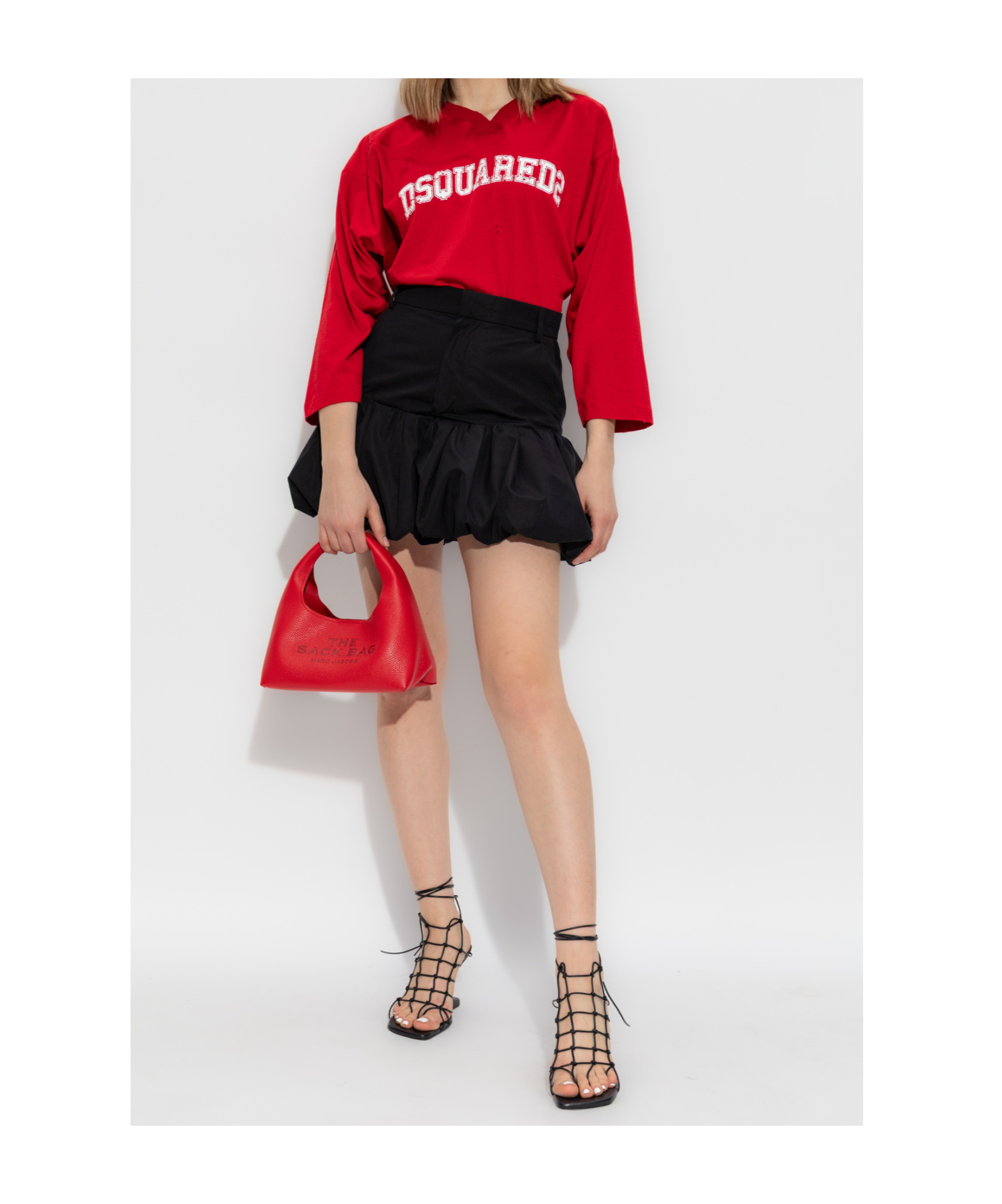 Dsquared2 Cotton Blend Jersey T-shirt In Red
