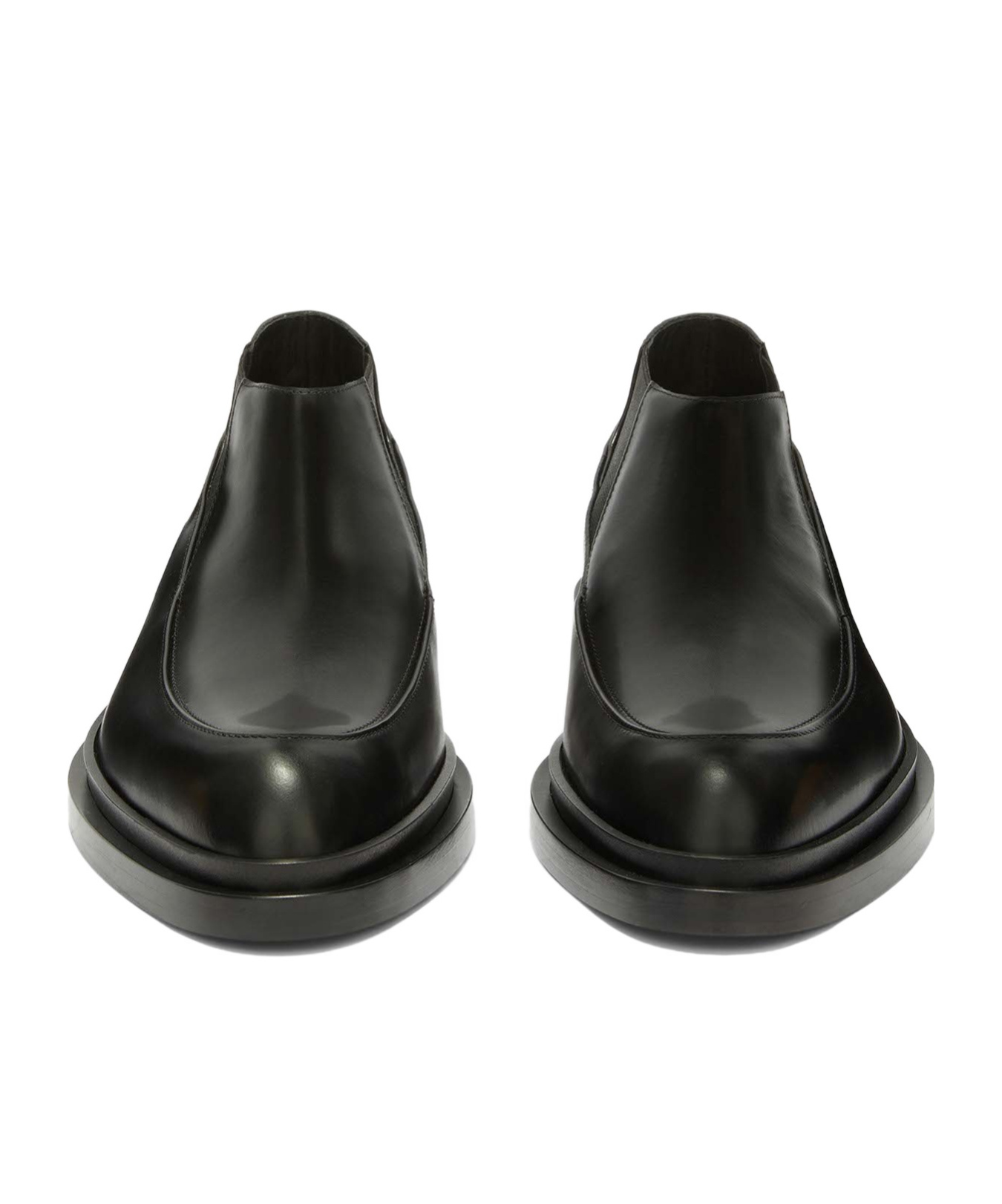 Jil Sander Leather Ankle Boots In Black