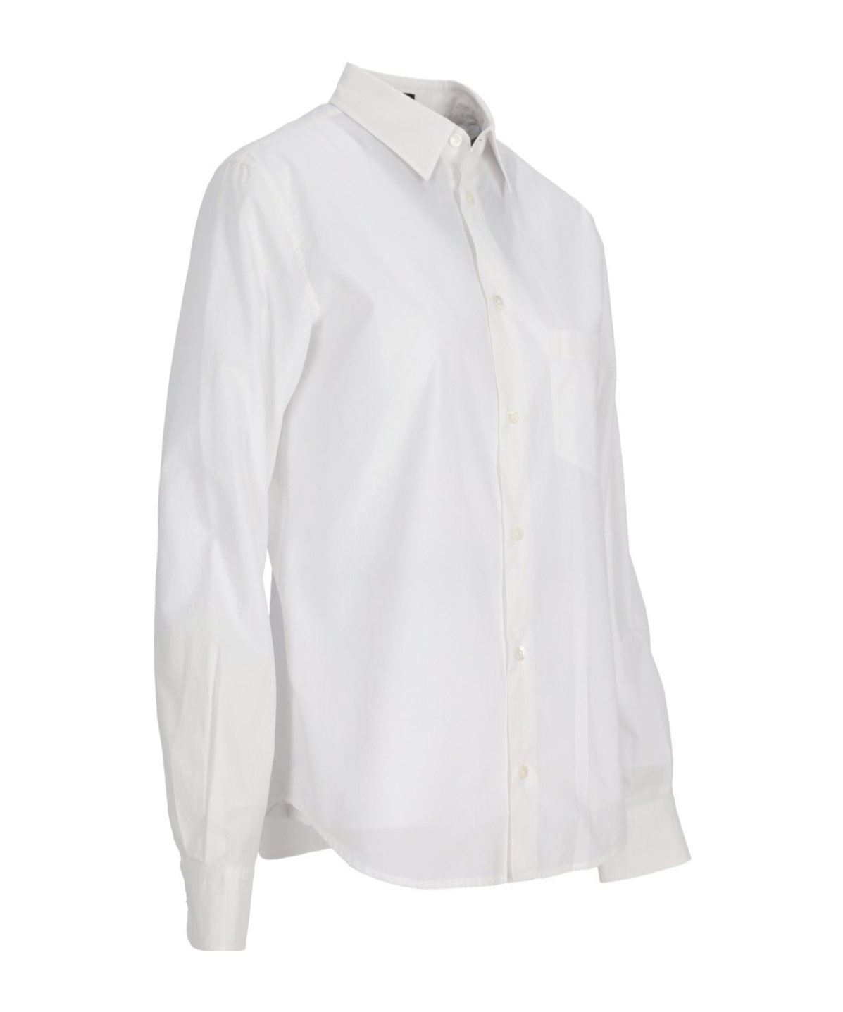 Ann Demeulemeester Alla Cotton Poplin Shirt In White