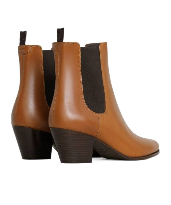 Celine Smooth Short Boots In Brown