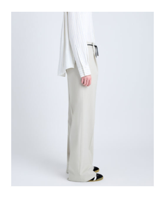 Shop Proenza Schouler Savannah Pant In Wool Gabardine Suiting In White