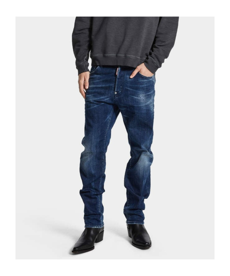 Dsquared2 Belt-loop Jeans In Blue