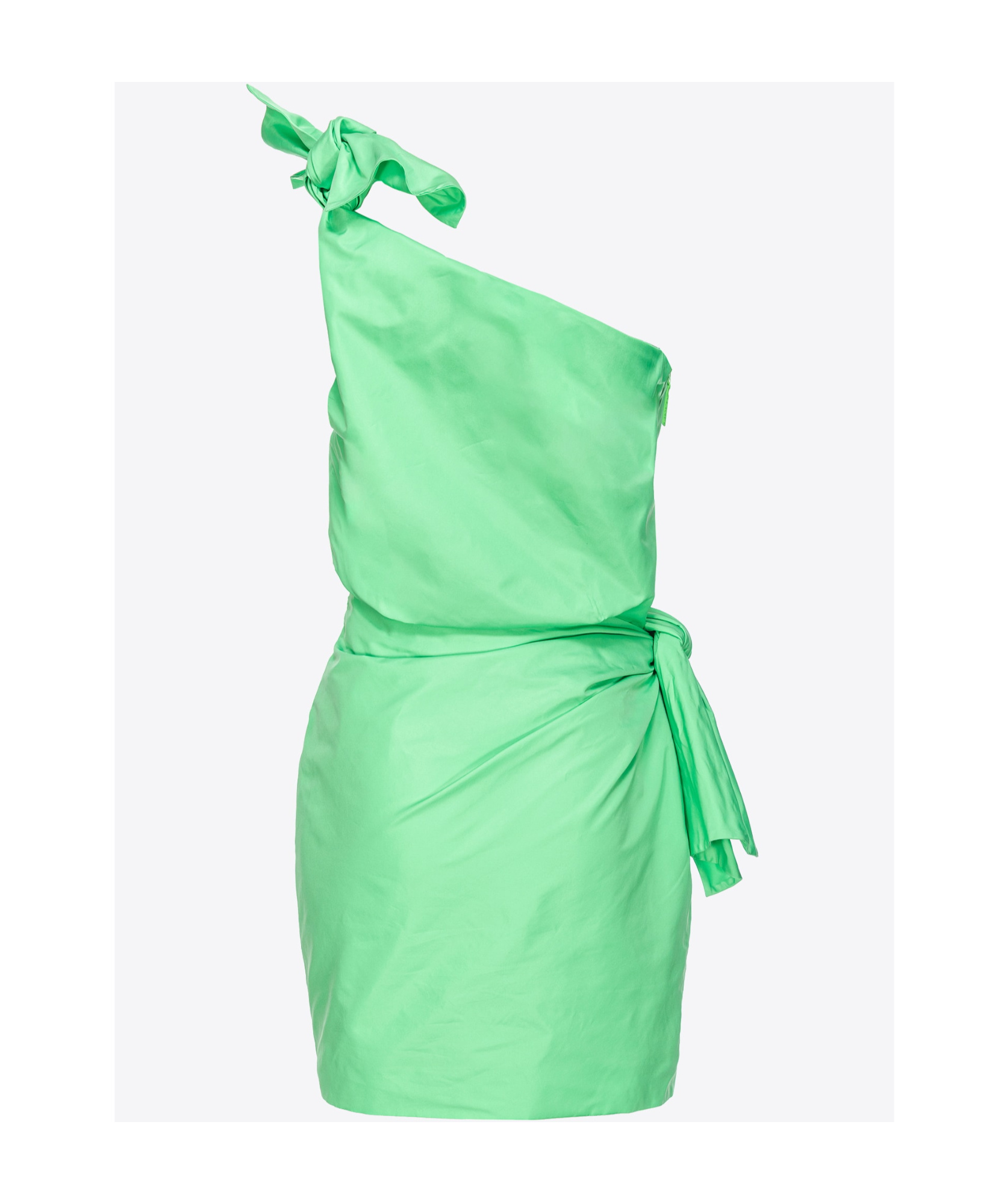 Pinko One-shoulder Dress In Green