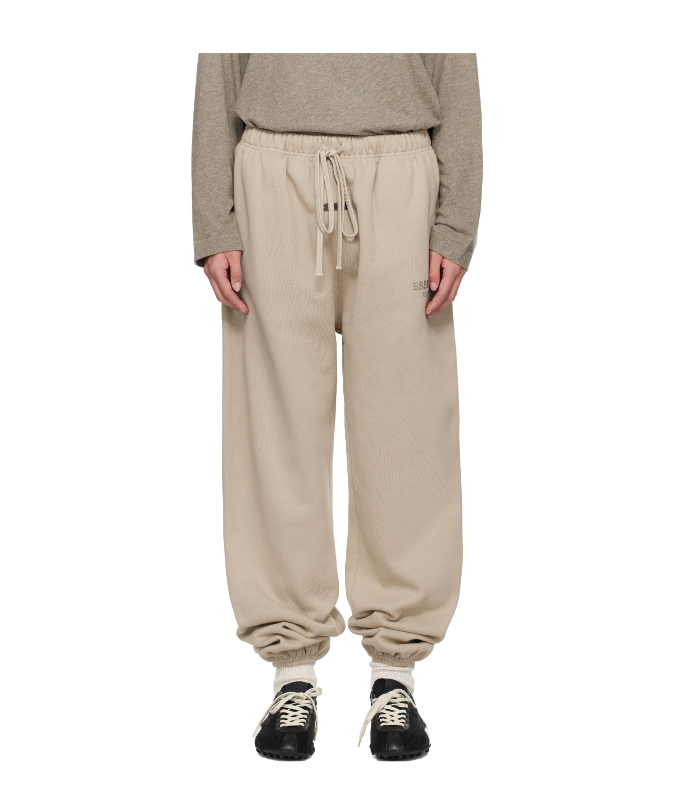 Essentials Drawstring Waist Sweatpants In Brown