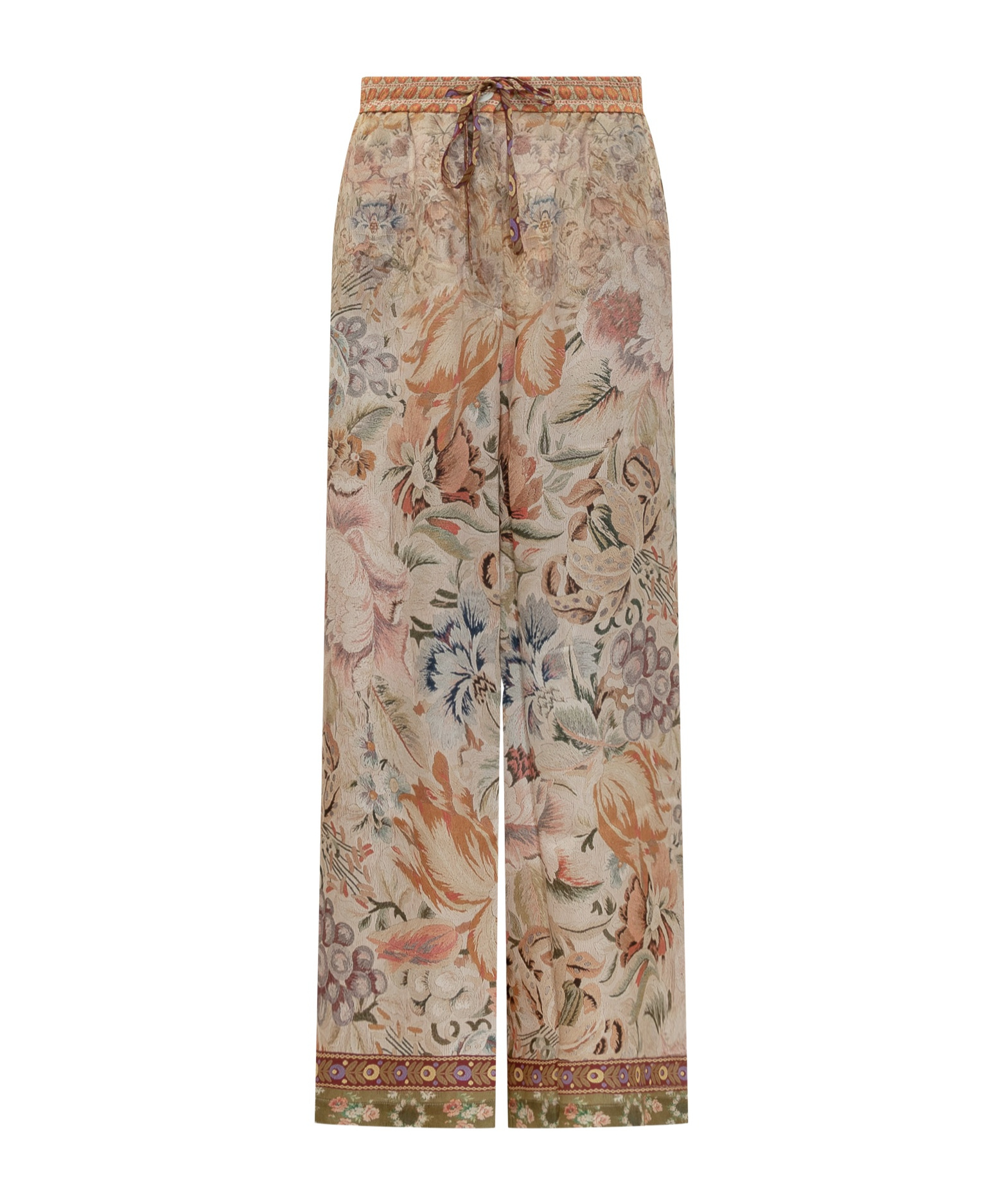 Pierre-louis Mascia Silk Tapestry-style Wide Pants In Multi