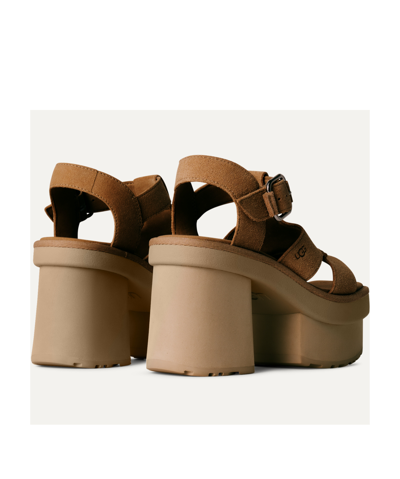 Ugg Platform T-strap Sandal In Brown
