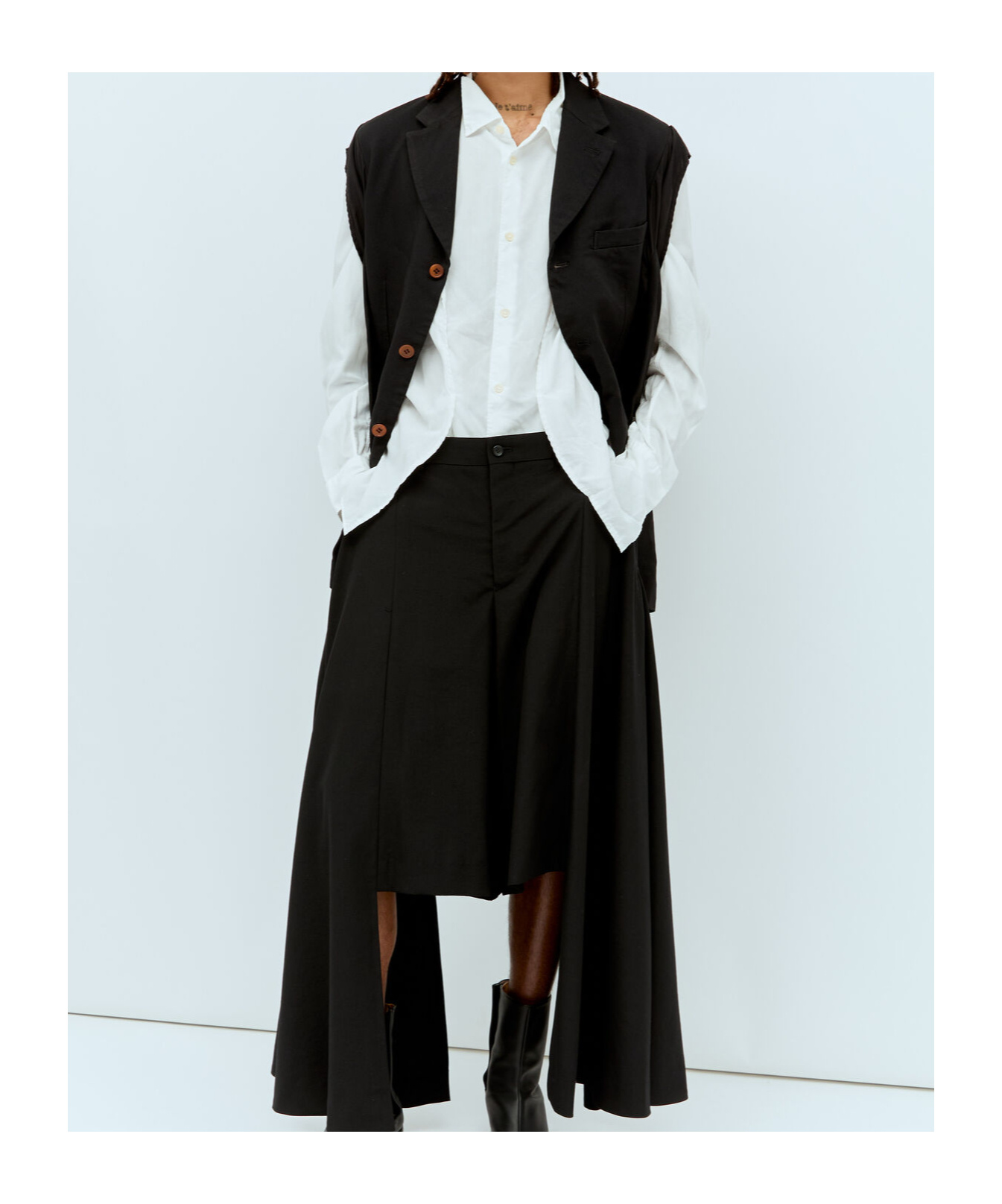 Comme Des Garçons Lapel Long Sleeve Shirt