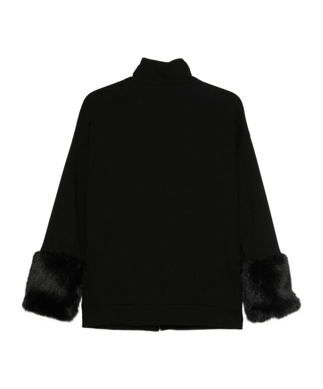 Semicouture Zippered Long-sleeved Coat In Black