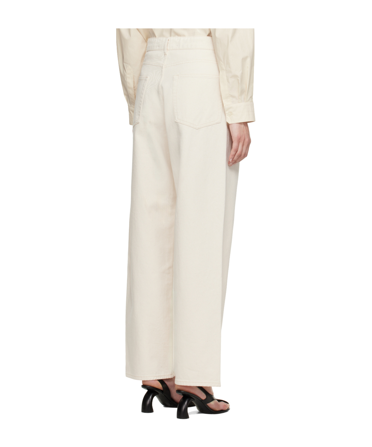 Rohe Low-rise Wide-leg Jeans In White