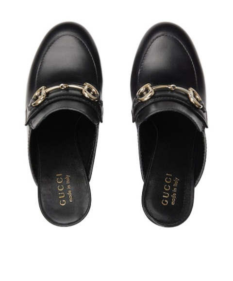 Gucci Horsebit Platform Mules In Calf Leather In Black