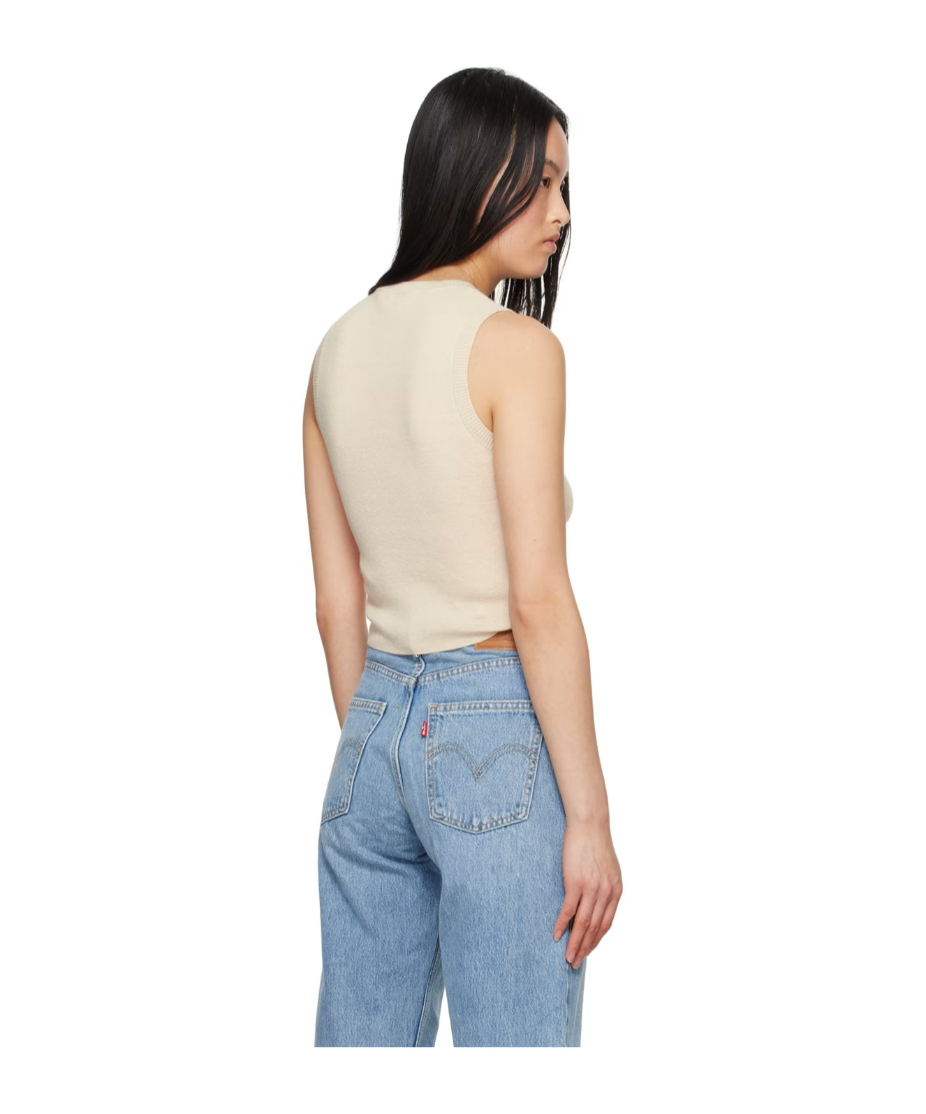 Levi's Rib Round-neck Vest In White