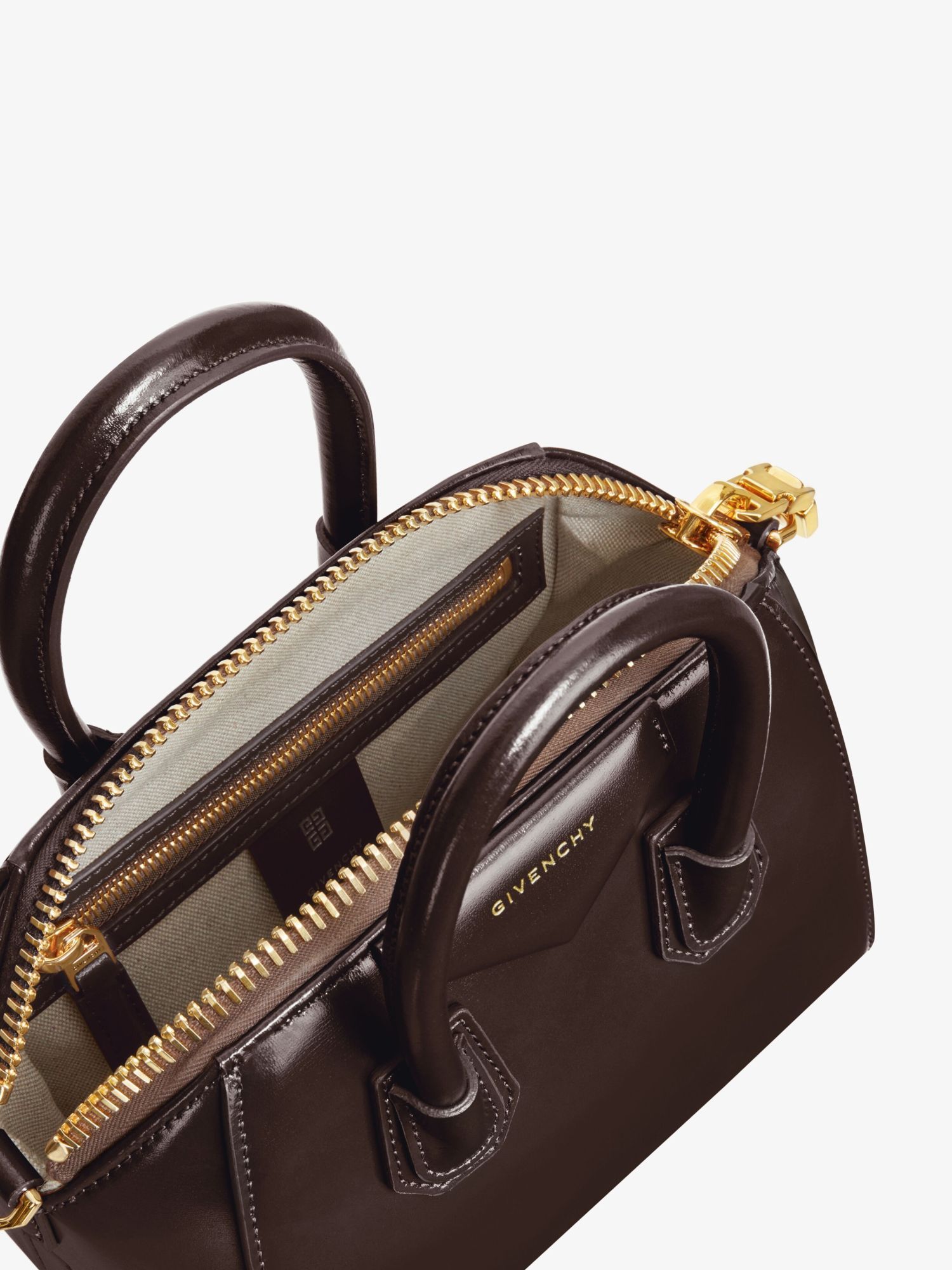 Givenchy Mini Antigona Bag In Box Leather In Black
