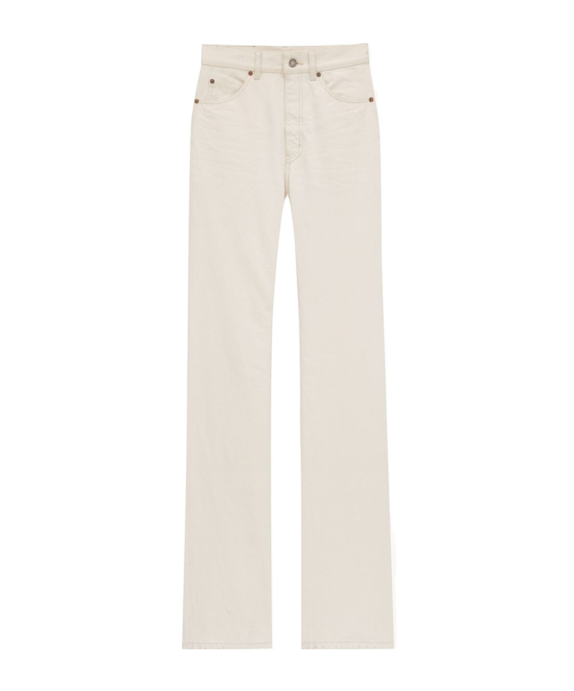 Saint Laurent 70s Jeans In Almond Colour In White