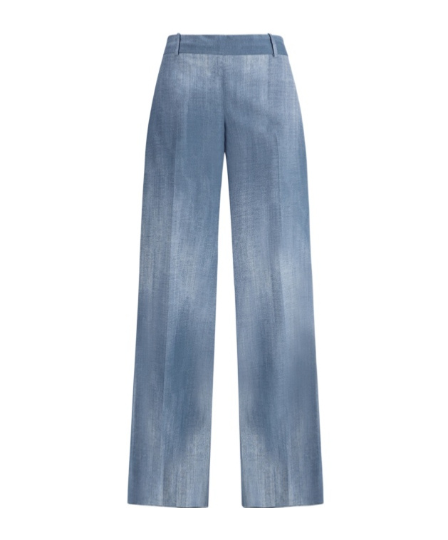 ERMANNO SCERVINO DENIM-PRINT TROUSERS