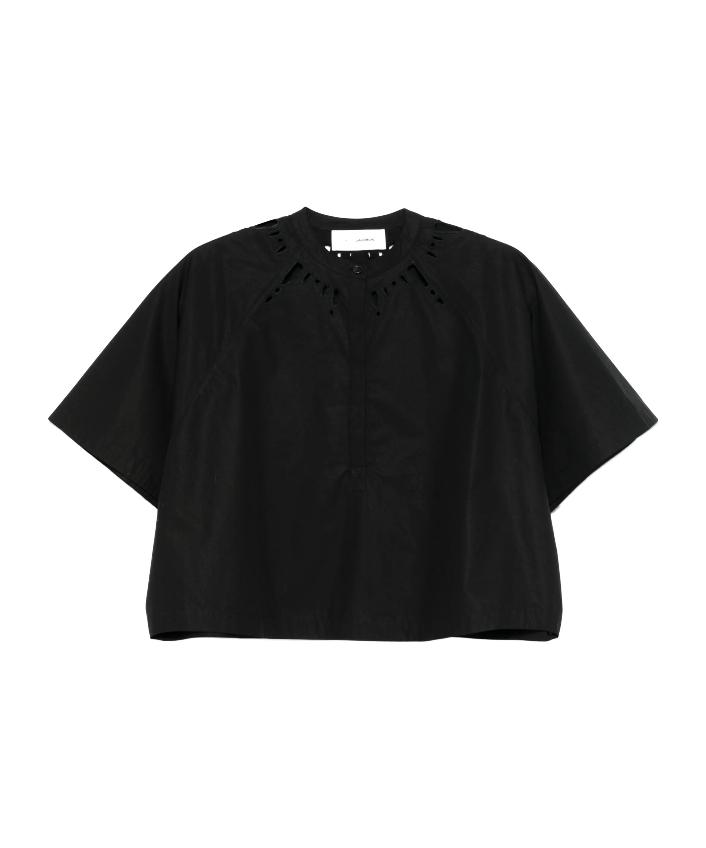 Shop Yves Salomon Poplin Shirt In Black