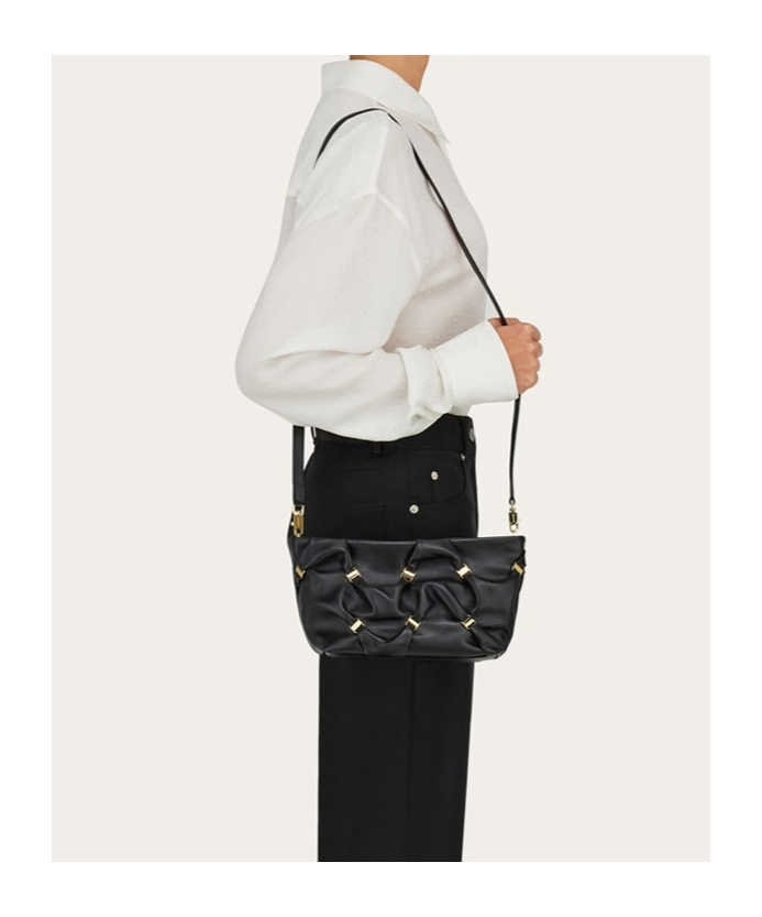 Ferragamo Mini Shoulder Bag In Black