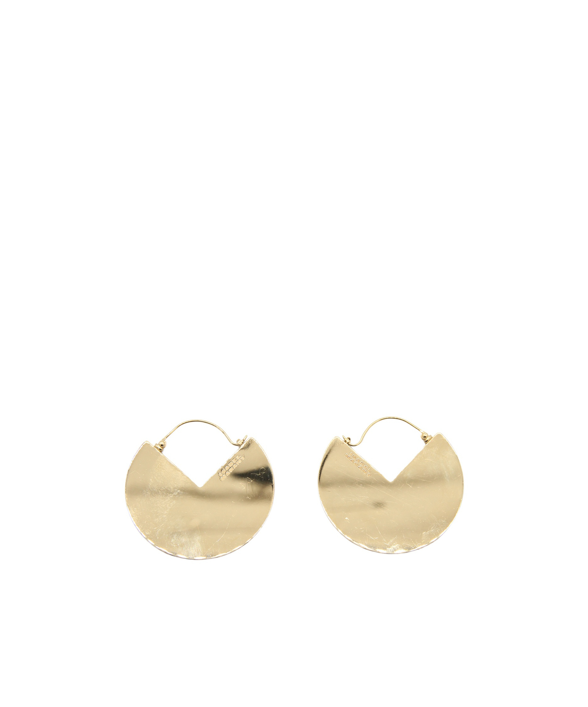 Shop Isabel Marant Logo-engraved Earrings In Red