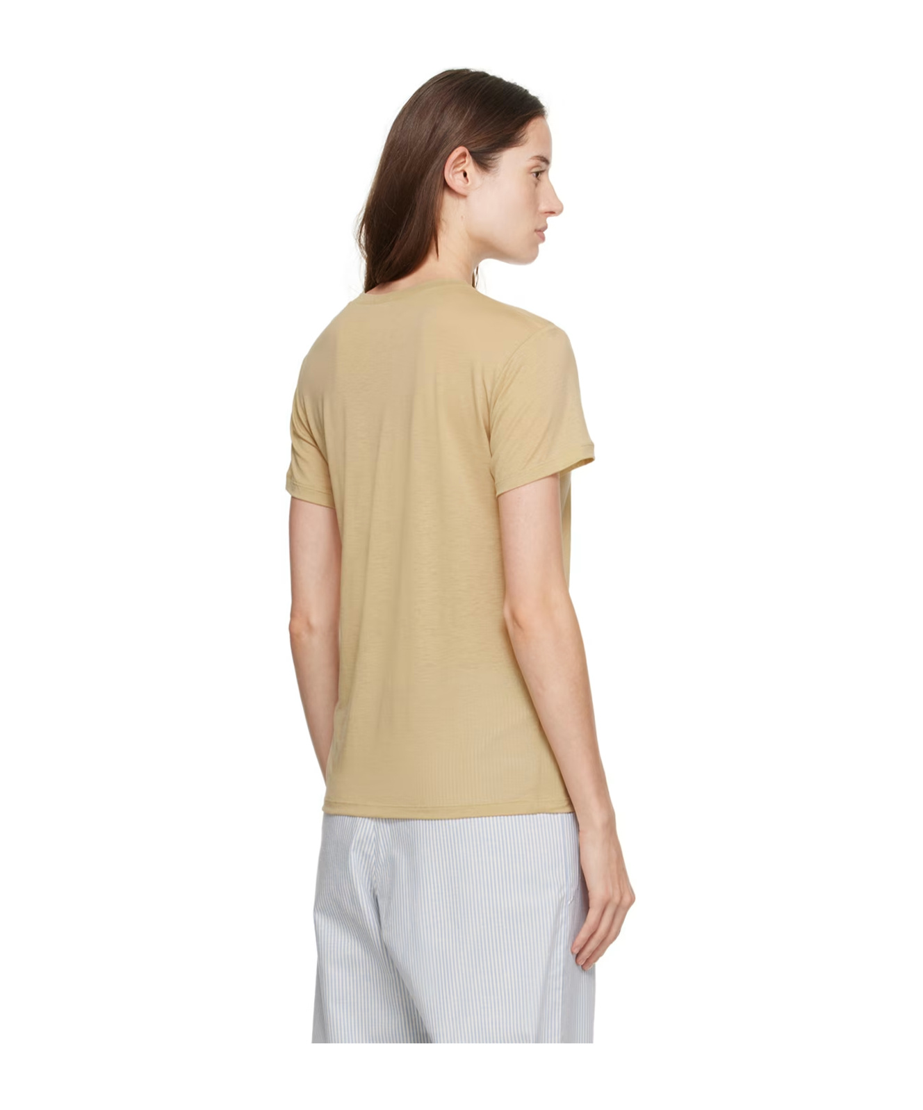 Baserange Item O-neck Short-sleeved T-shirt In Brown