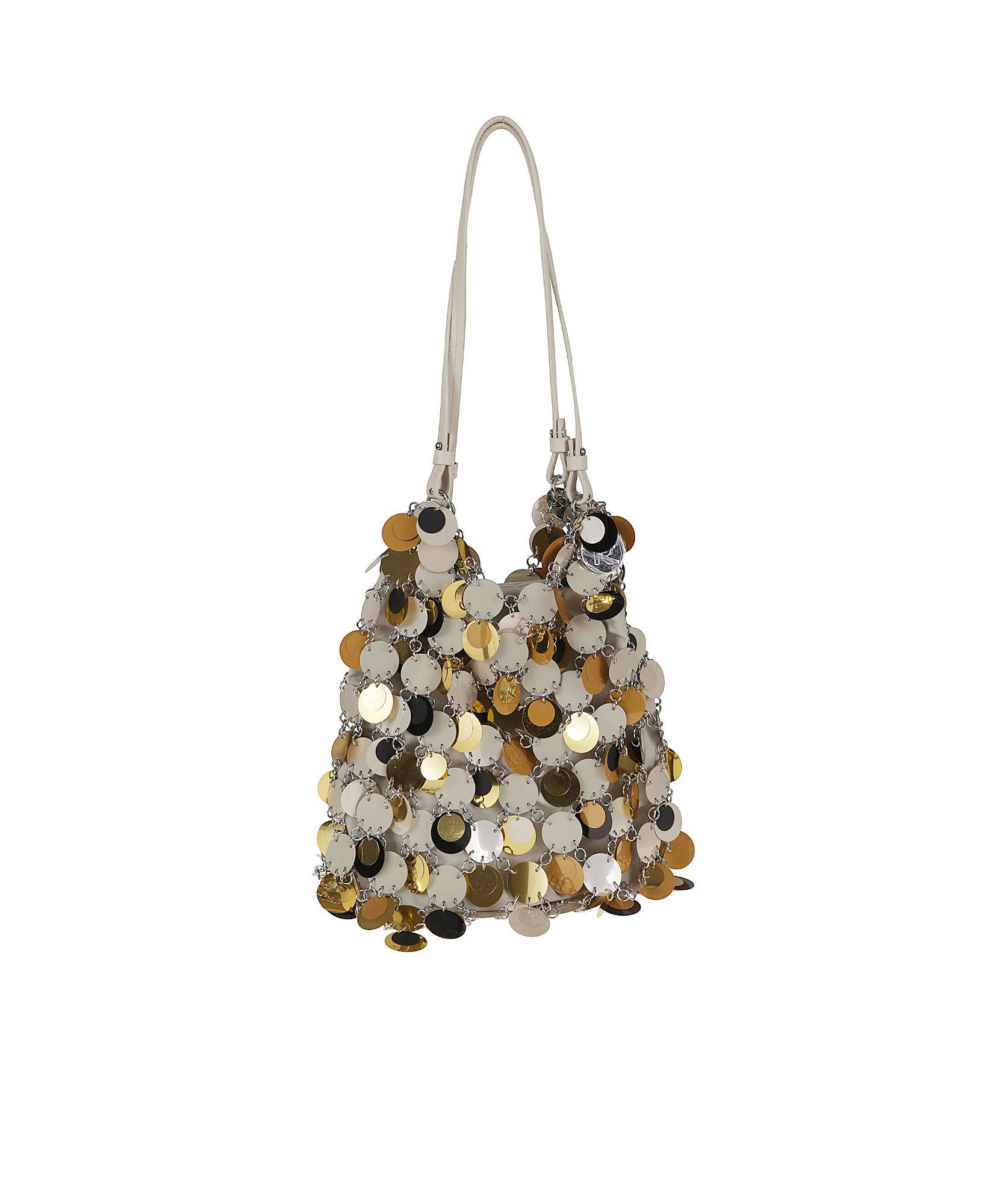Rabanne Sequinned Shoulder Bag In Nude
