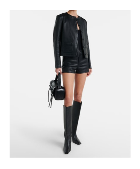 Stouls Gabrielle Leather Jacket In Black