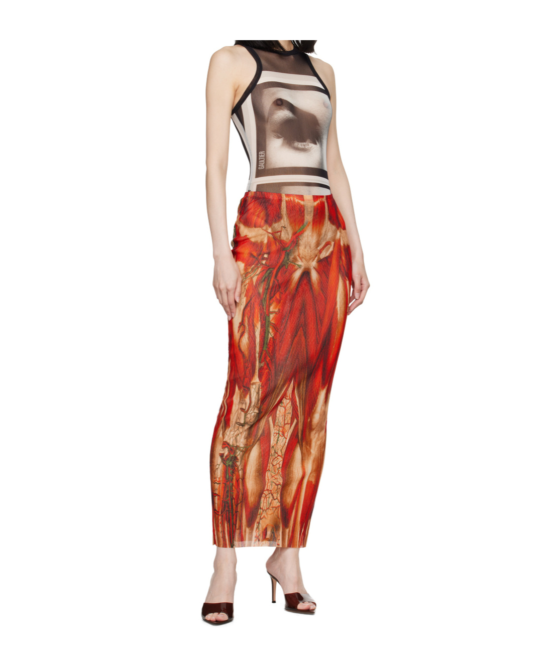 Jean Paul Gaultier Sleeveless Jumpsuit In Multi