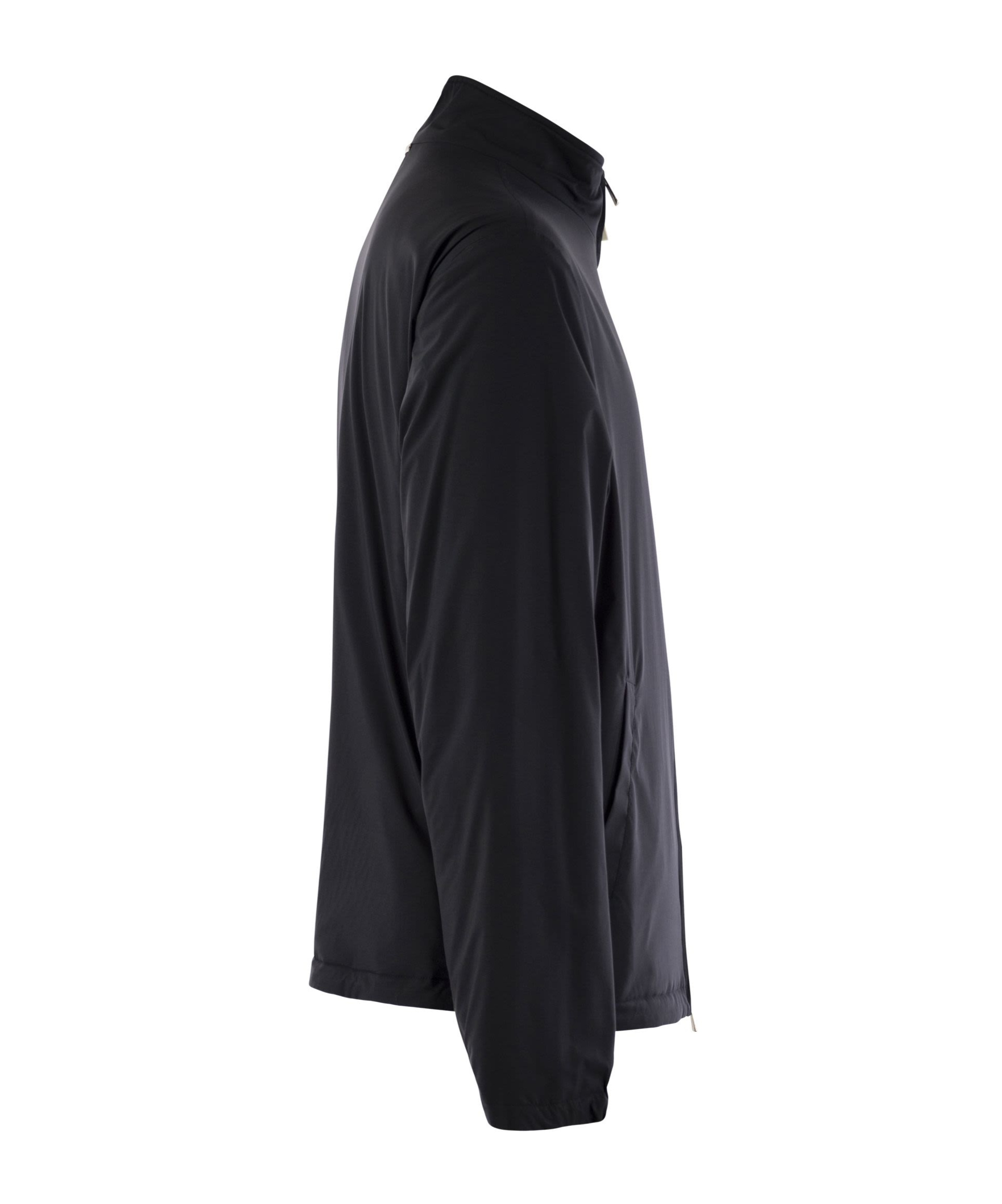 Fedeli Bomber Jacket In Technical Fabric In Black