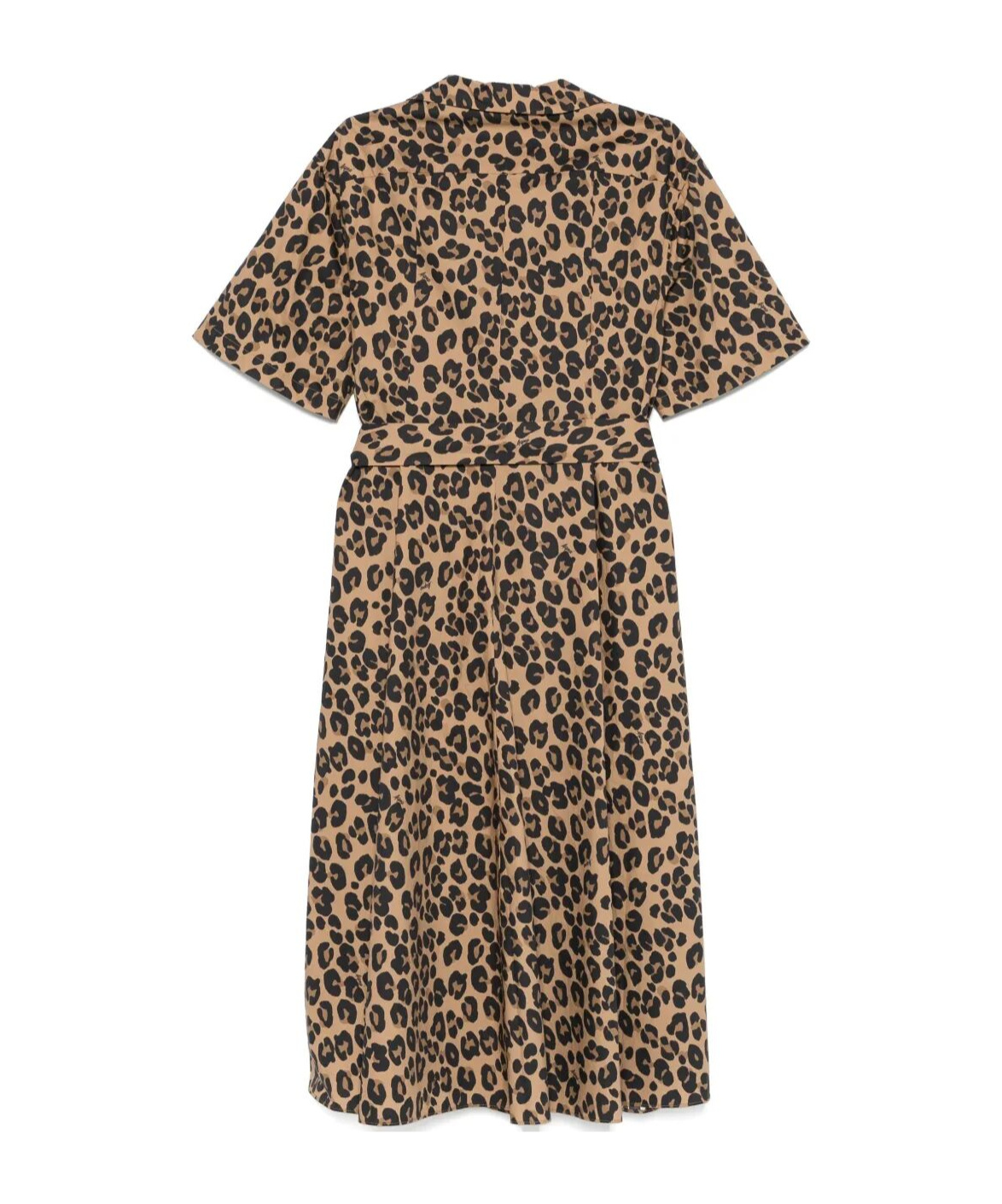 Aspesi Long Dress With Short Sleeves Spotted