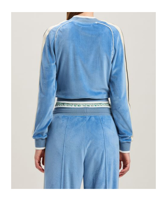 Palm Angels Oval Palm Chenille Track Jacket In Blue
