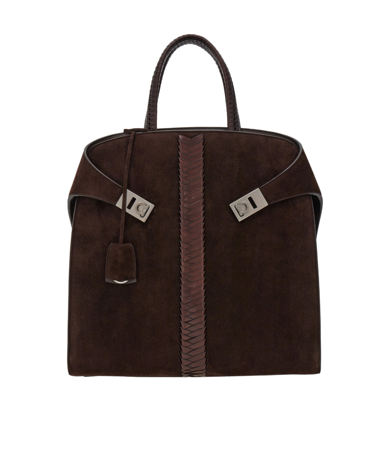 Ferragamo Hug Tote Bag In Brown