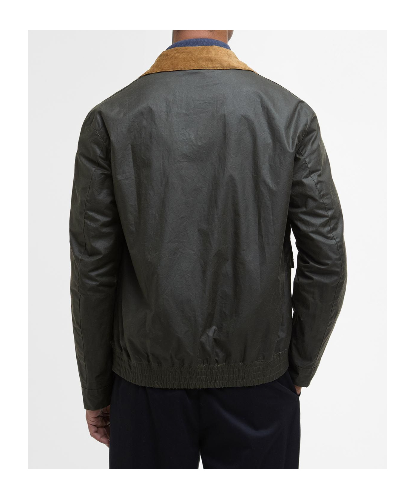 BARBOUR NEWBURY CONTRASTING-COLLAR UTILITY JACKET