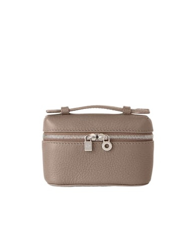 Loro Piana Extra Pocket Charm In Warm Mastic/antique Silver