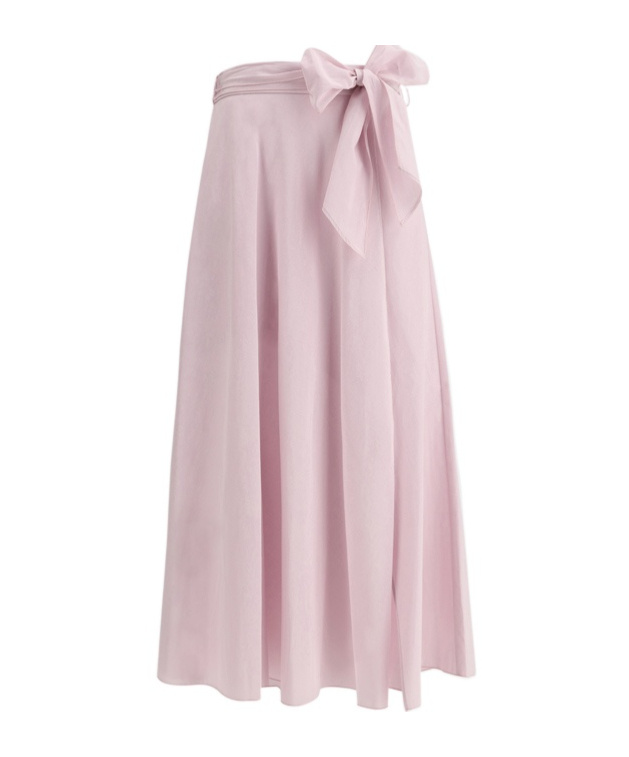 Shop Forte Forte Wrap Midi Skirt In Pink