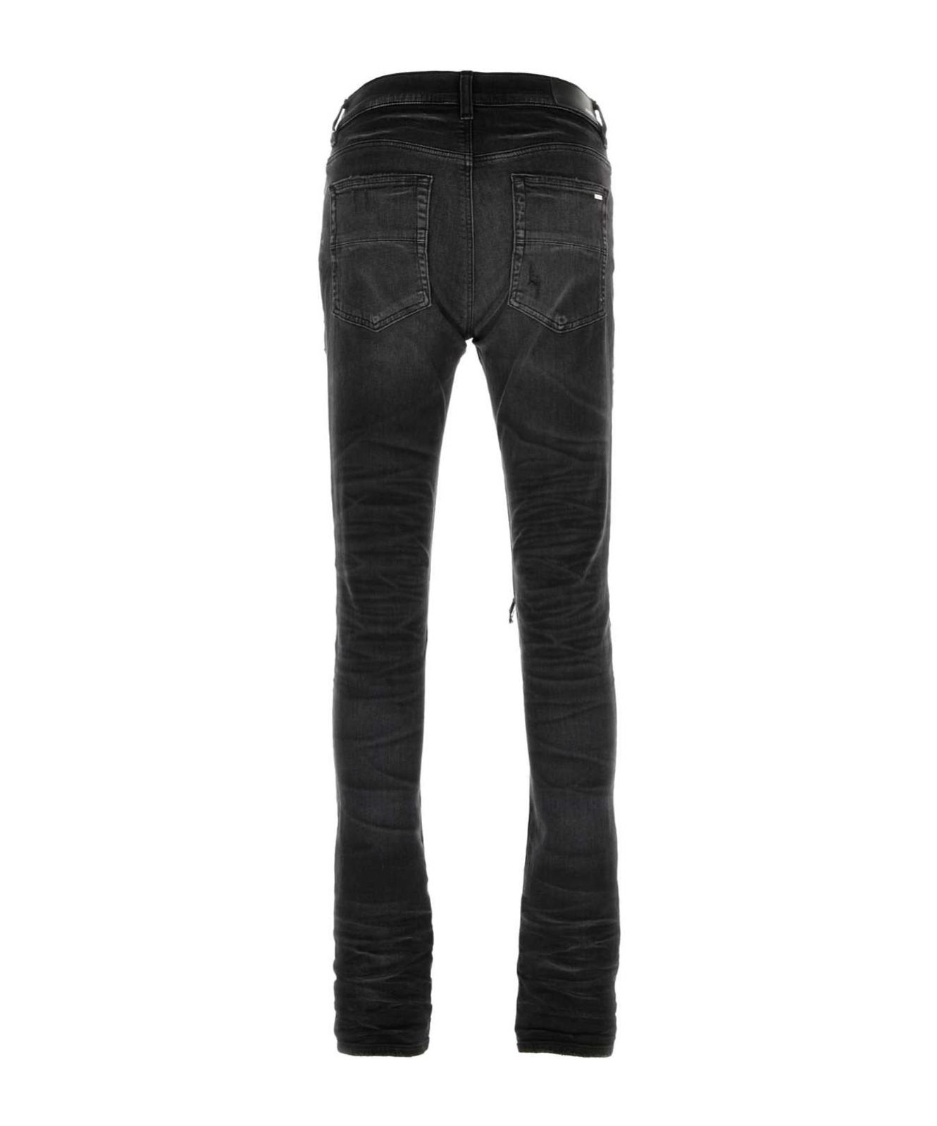 Amiri Stretch Denim Jeans Distressed Detailing In Black