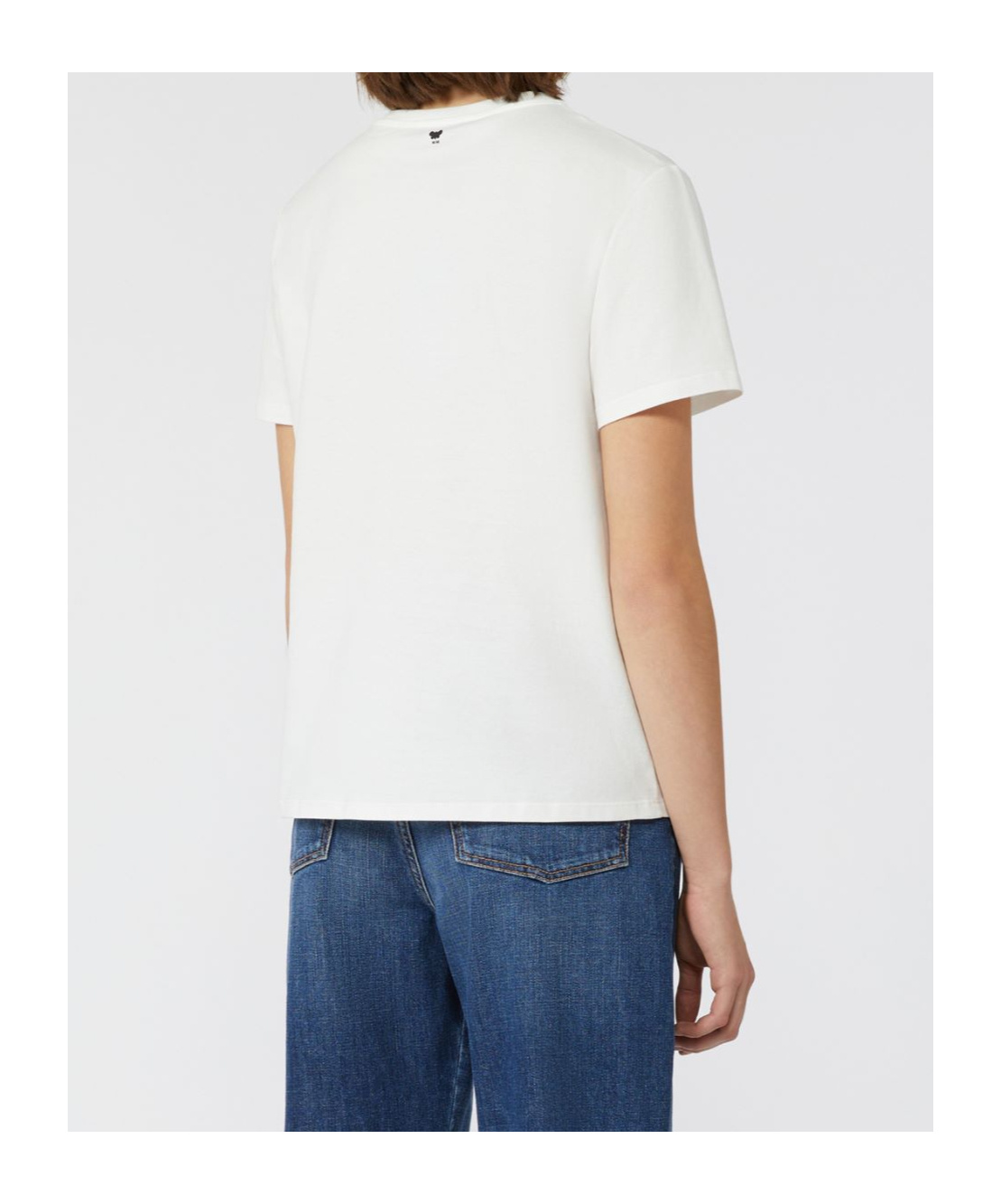 Weekend Max Mara Cotton Embroidered T-shirt In White
