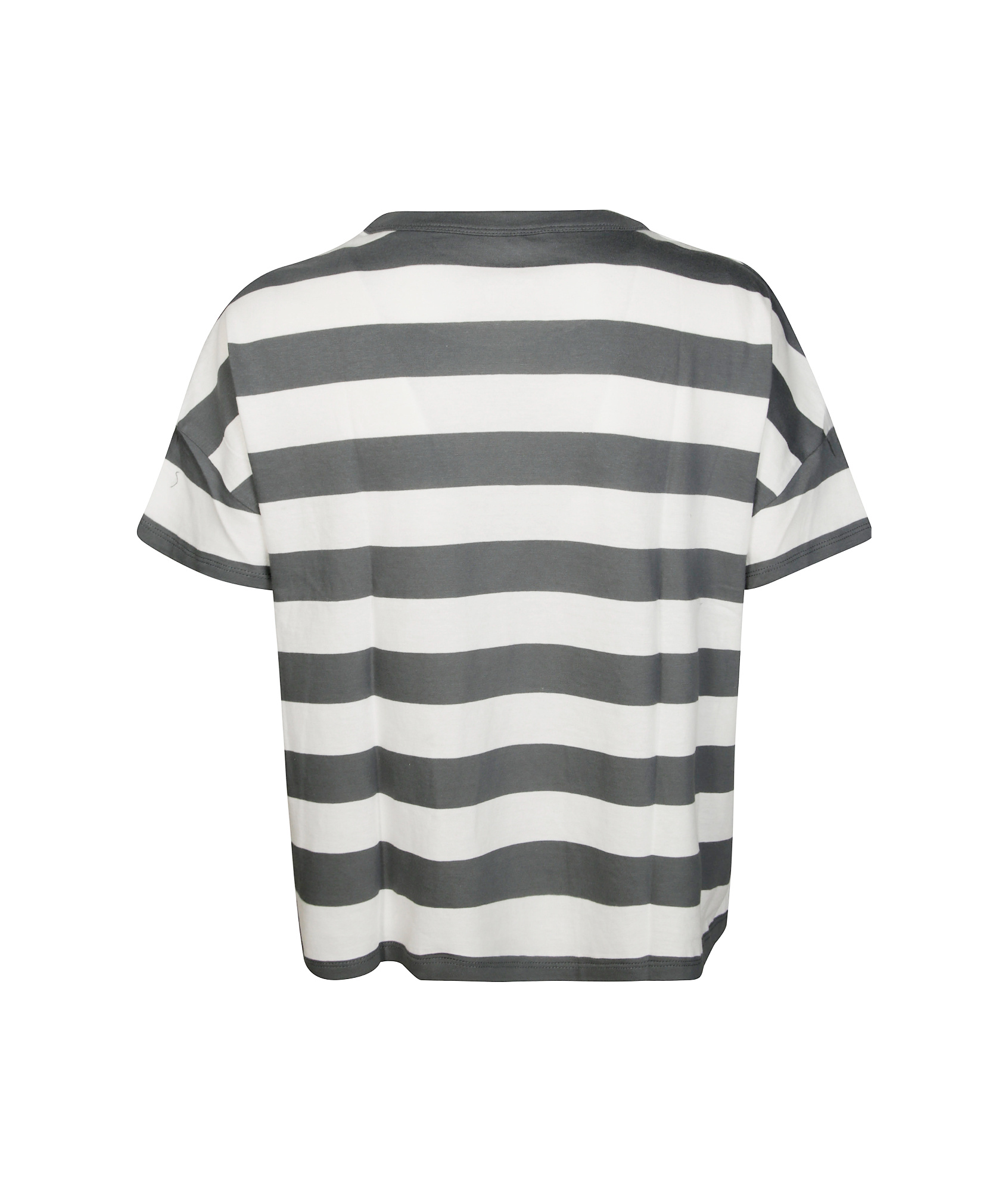 Majestic Striped Round Neck T-shirt