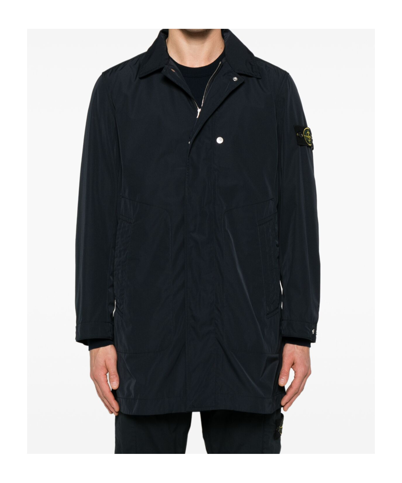 Stone Island Compass-badge Parka In Blue