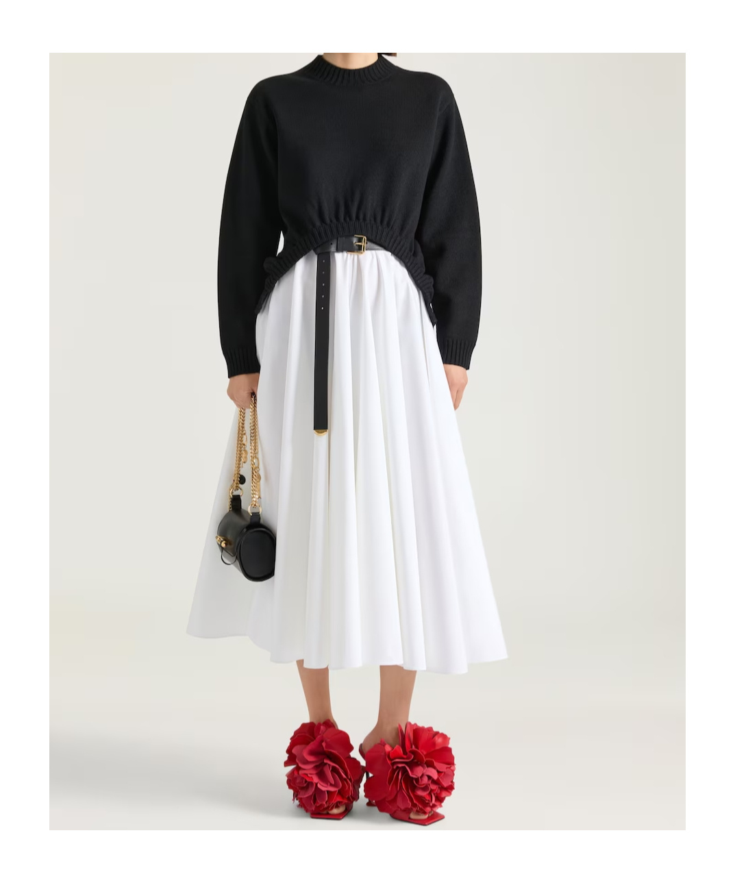 Givenchy Ruched Sweater In Wool In Black