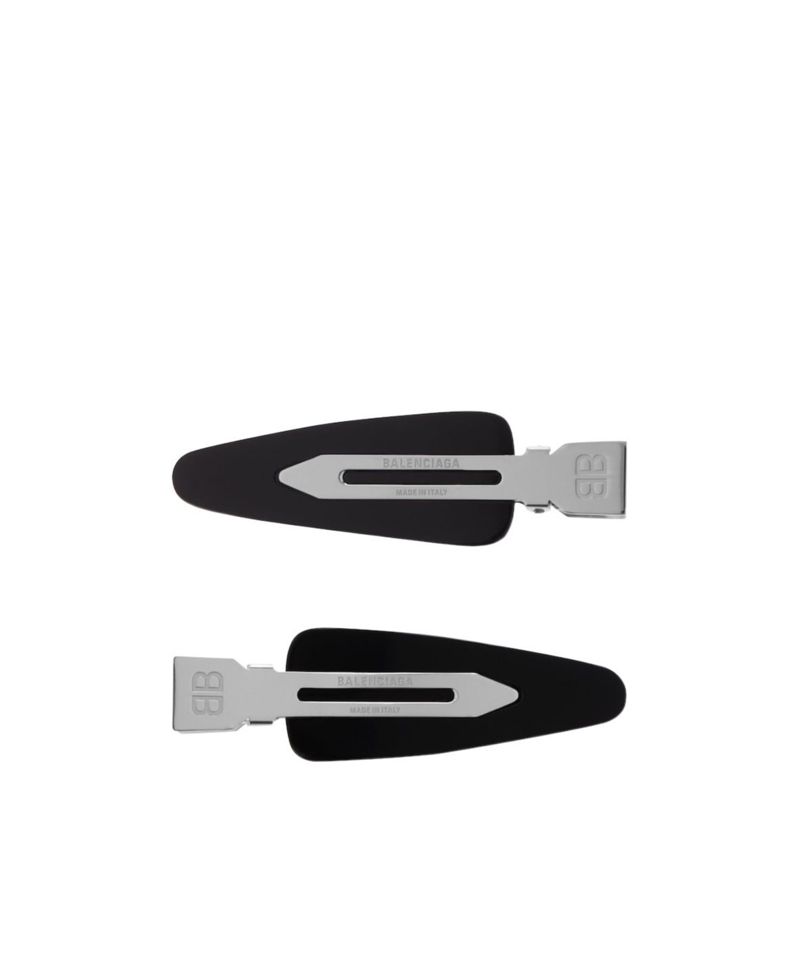 Balenciaga Women Set Of Two Logo Engraved Hair Clips In Multi